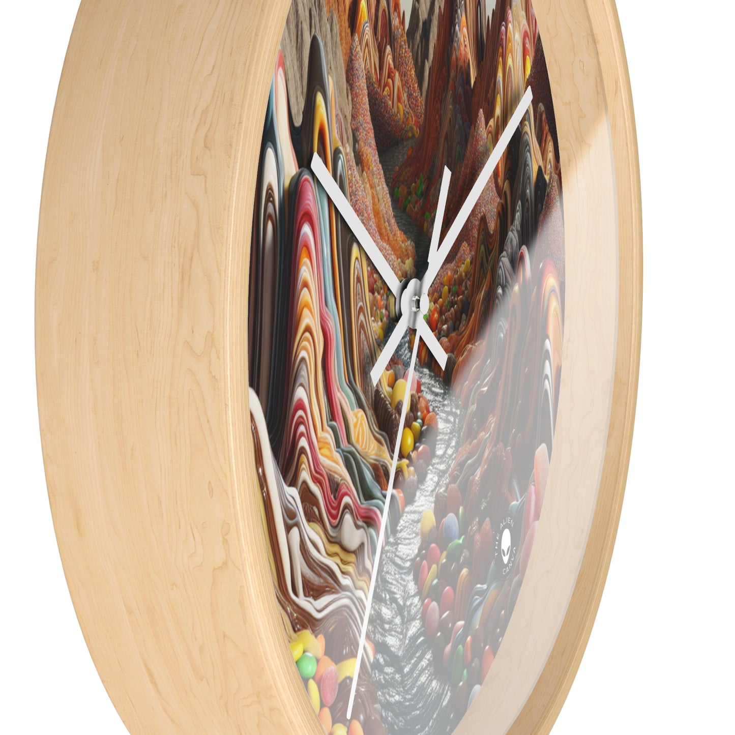 "Candyland: A Sweet Surrealistic Landscape" - The Alien Wall Clock