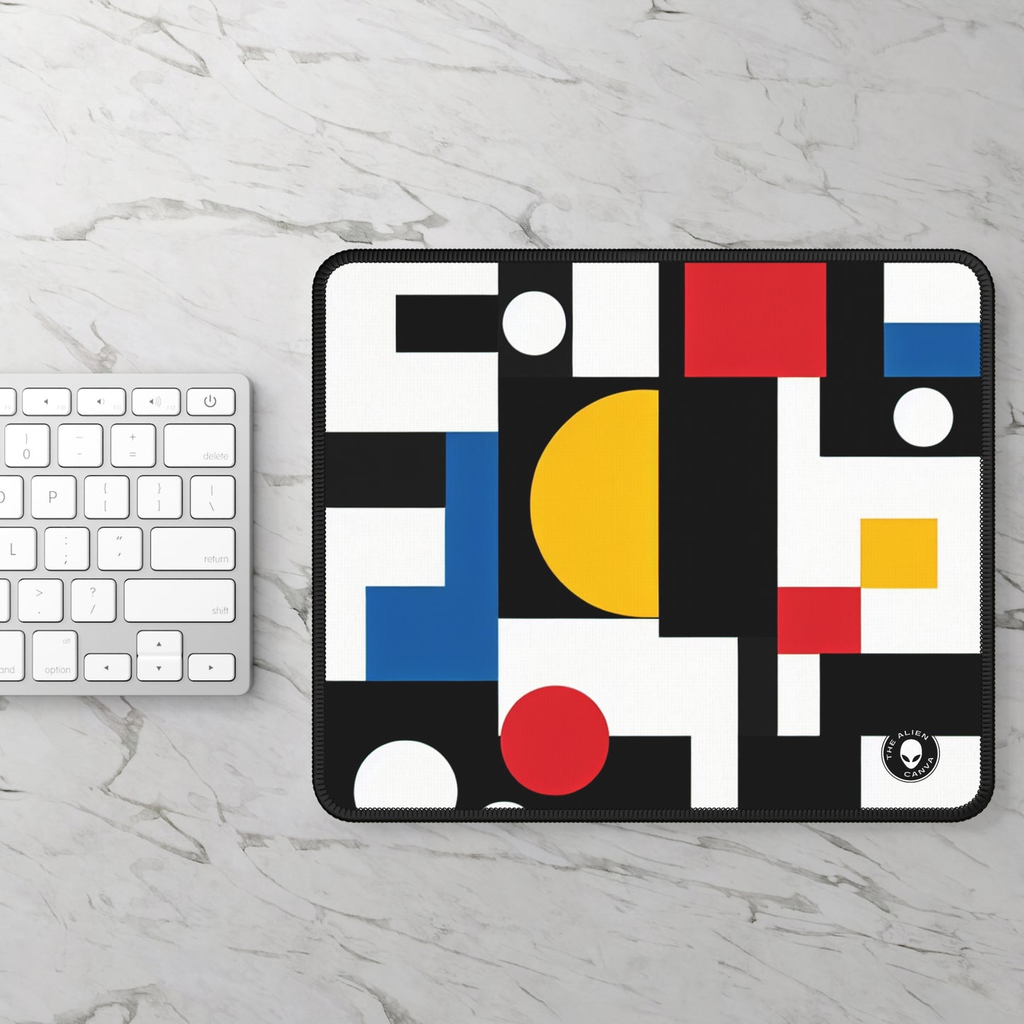 "Suprematic Harmony: Exploring Geometric Composition with Bold Colors" - The Alien Gaming Mouse Pad Suprematism