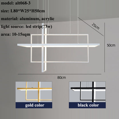 Nouveau Lustre géométrique d'art créatif