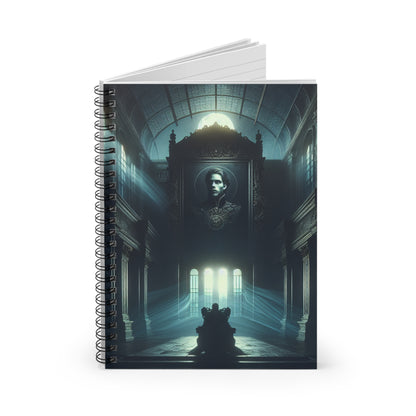 "Moonlight Shadow: A Gothic Portrait" - The Alien Spiral Notebook (Ruled Line) Gothic Art Style