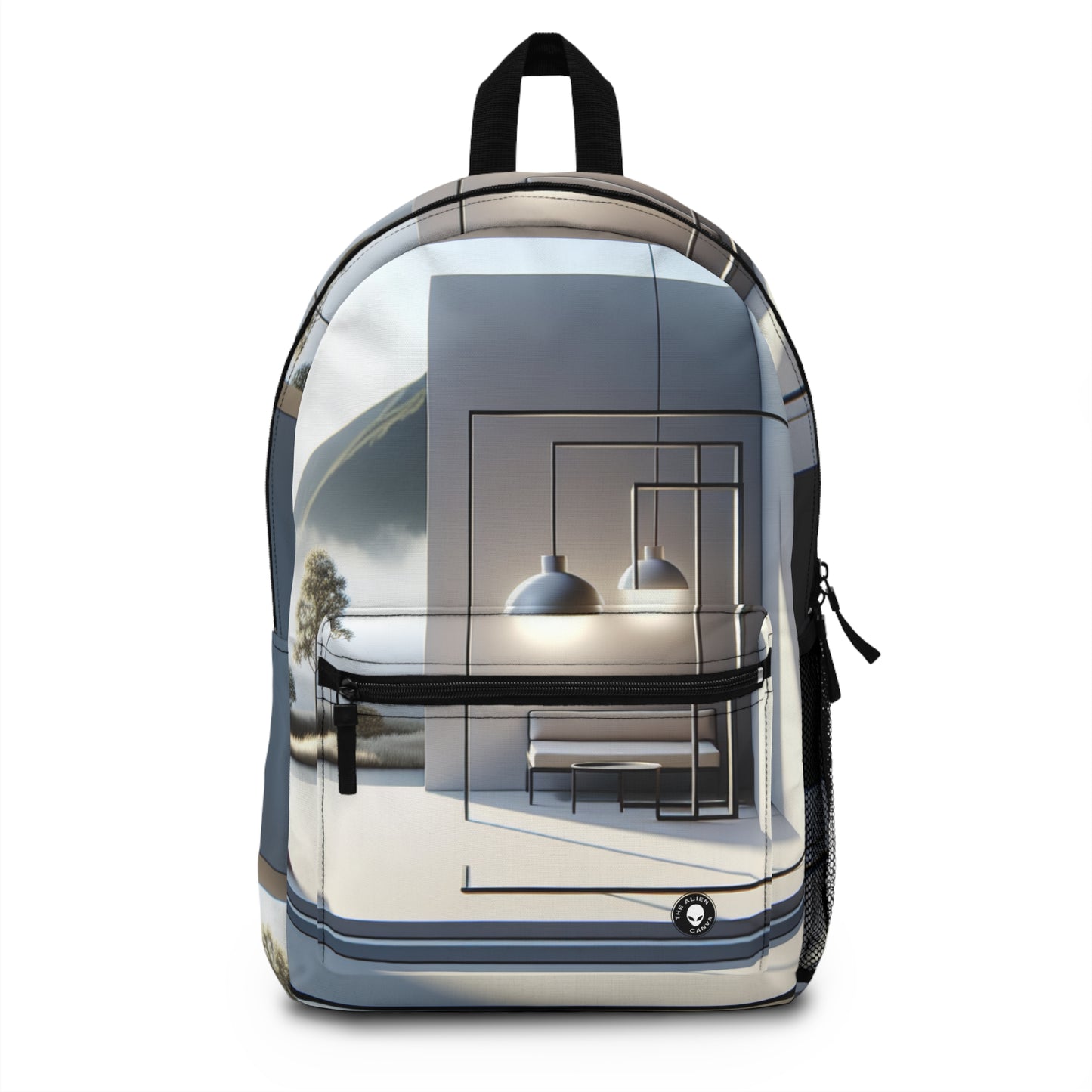 "Monochrome Equilibrium: A Minimalist Exploration of Balance" - The Alien Backpack Minimalism