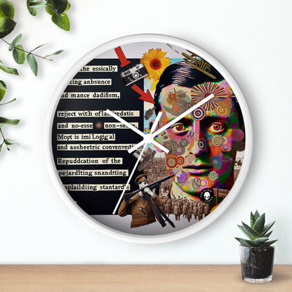 "Absurdity Unleashed: Creating a Dadaist Collage of Chaos" - The Alien Wall Clock Dadaism