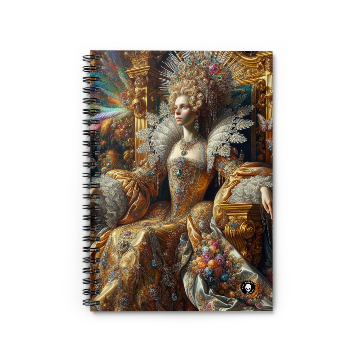 "La Splendeur d'une Reine de la Renaissance" - L'Alien Carnet à Spirale (Ligne Lignée) Rococo