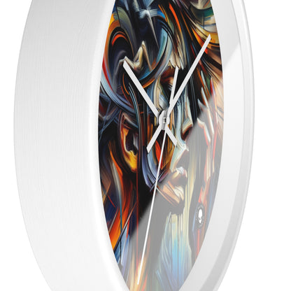 "Night Pulse: Expressions of Urban Chaos" - The Alien Wall Clock Expressionism