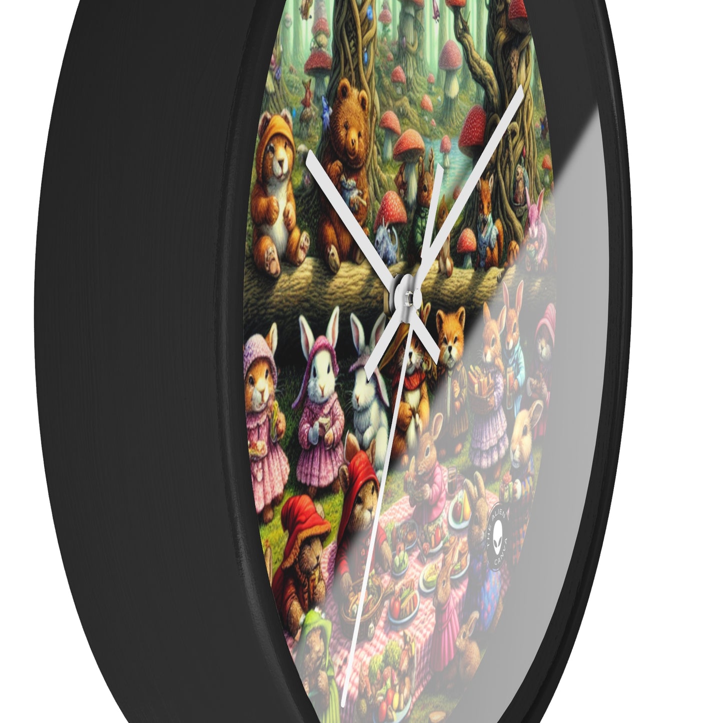 "Fantastical Forest Picnic: Animal Fashion Show" - The Alien Wall Clock