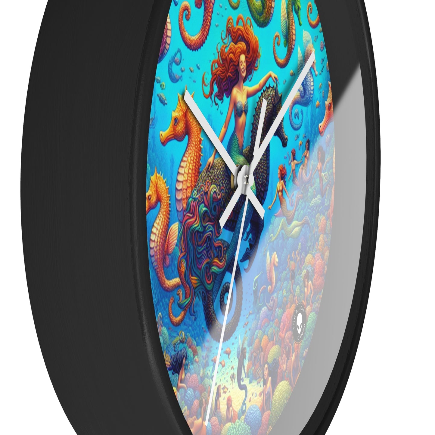 "Seahorse Serenade: A Magical Underwater Journey" - The Alien Wall Clock