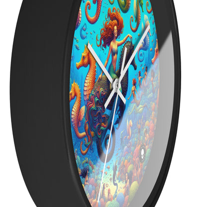 "Seahorse Serenade: A Magical Underwater Journey" - The Alien Wall Clock