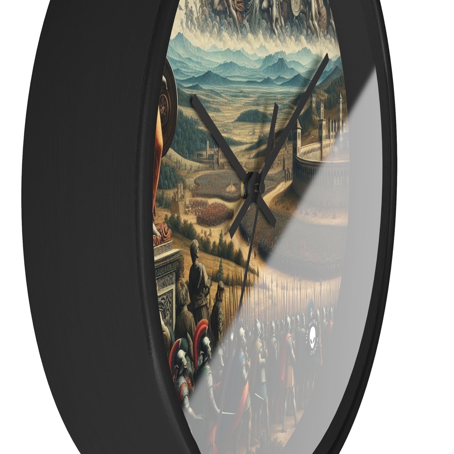 "Minerva Over the Renaissance Battlefield" - The Alien Wall Clock Renaissance Art