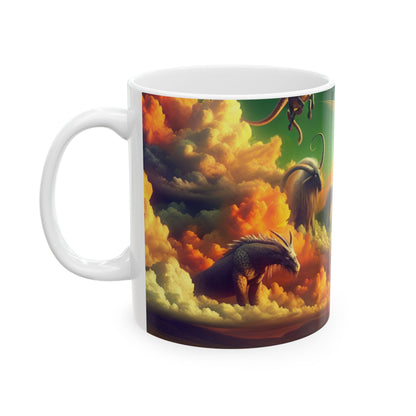 Taza de cerámica alienígena de 11 oz "Skyborne Realms"