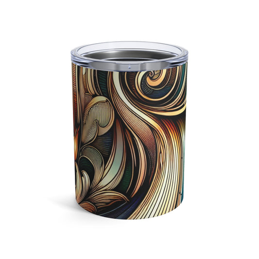 "Floral Elegance: Art Nouveau Botanical Garden Poster" - The Alien Tumbler 10oz Art Nouveau