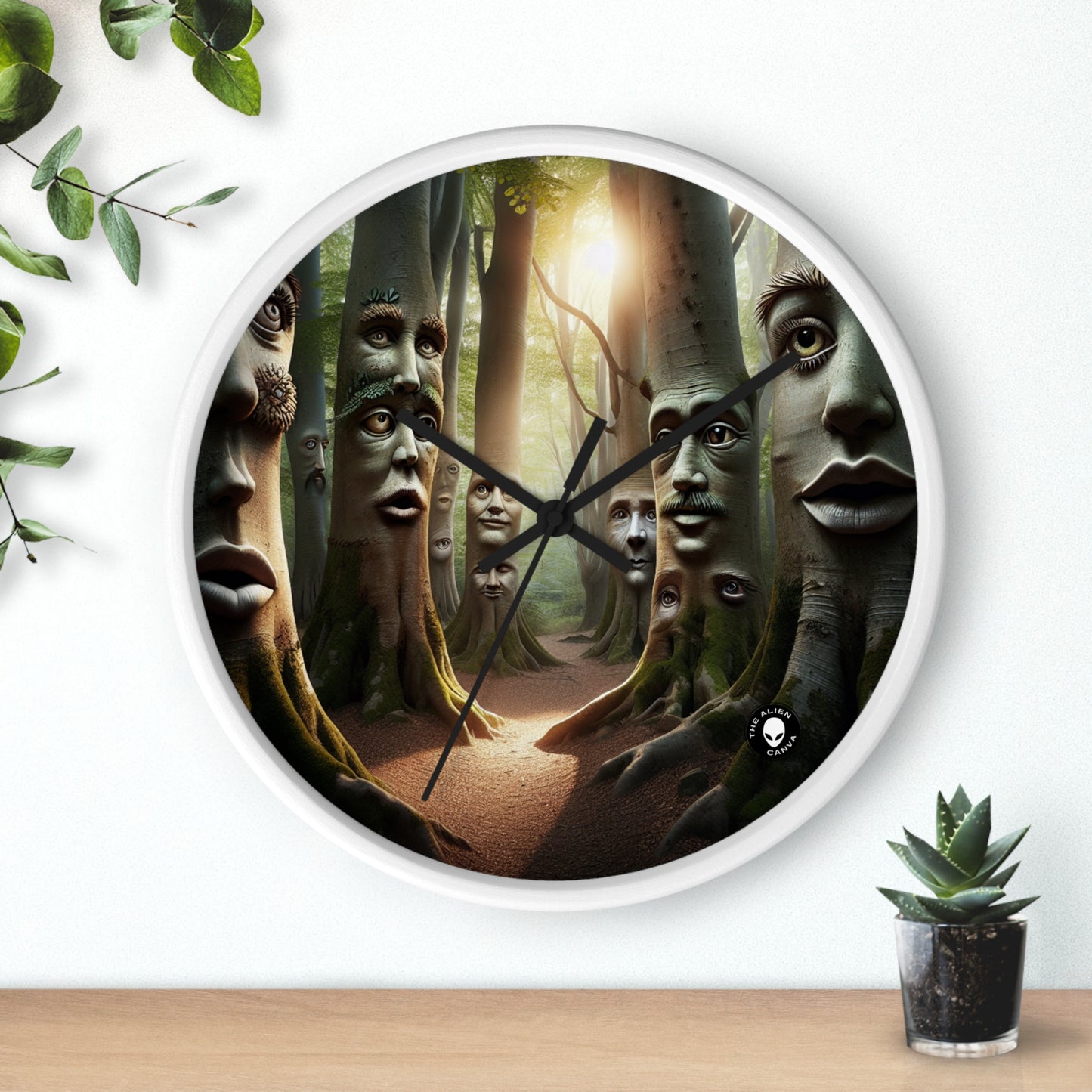 "Whispering Woods: Secrets of the Enchanted Forest" - The Alien Wall Clock