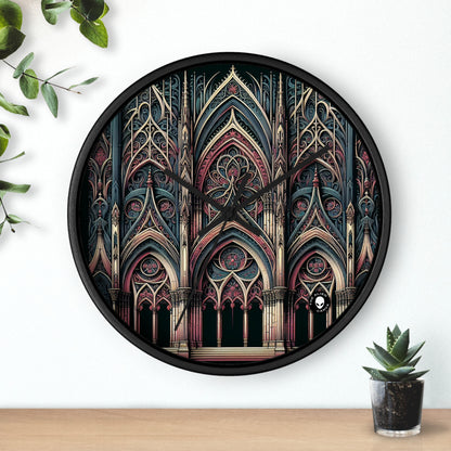 "Solace in Shadows: A Gothic Masterpiece of Eternal Darkness and Melancholic Beauty" - The Alien Wall Clock Gothic Art