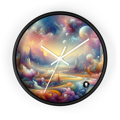 "Delicias oníricas: una pintura surrealista" - El reloj de pared alienígena