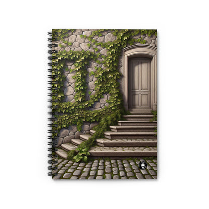 "Trompe-L'oeil Ivy Wall" - The Alien Spiral Notebook (Ruled Line) Trompe-l'oeil