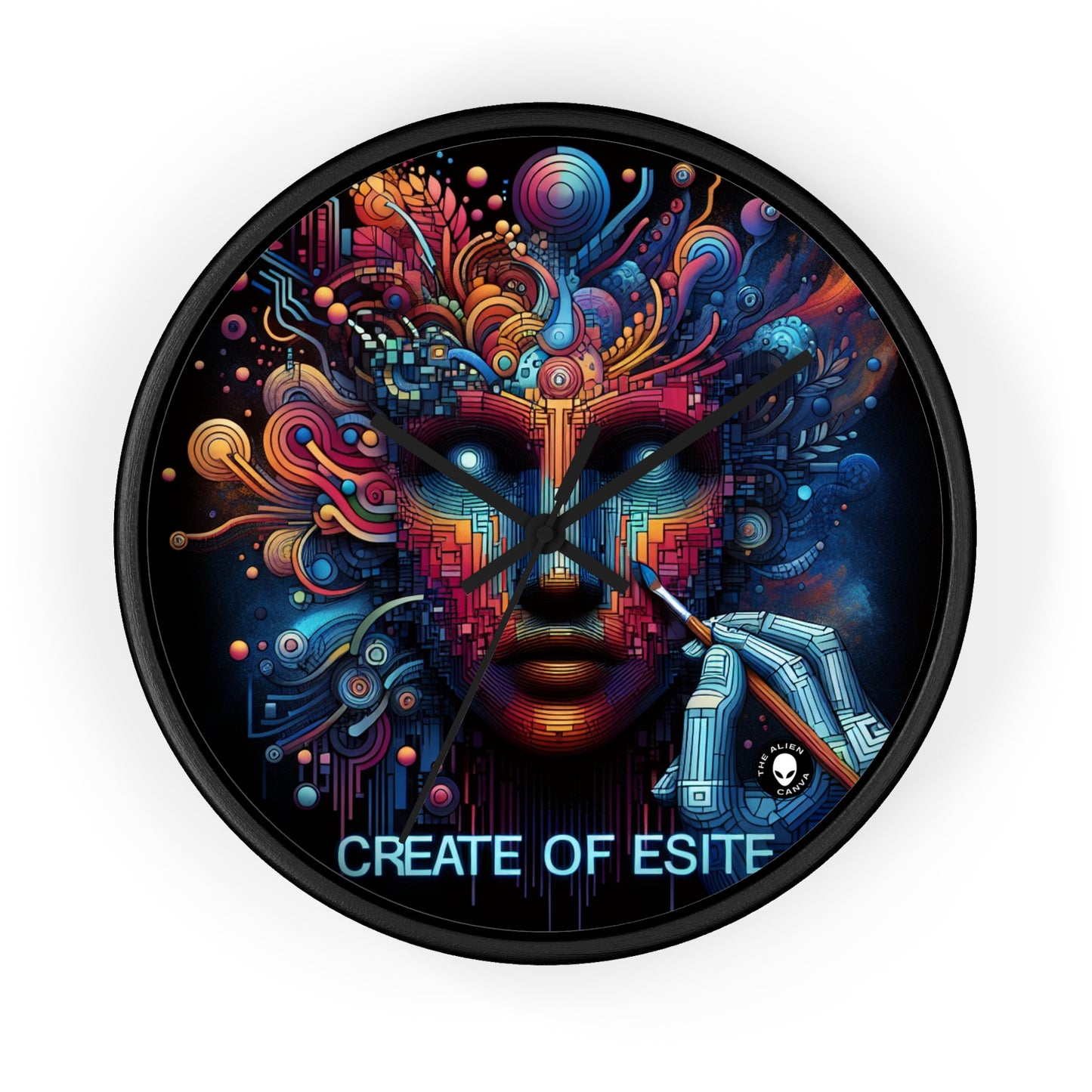 "Enchanted Forest: A Digital Art Masterpiece" - The Alien Wall Clock Digital Art