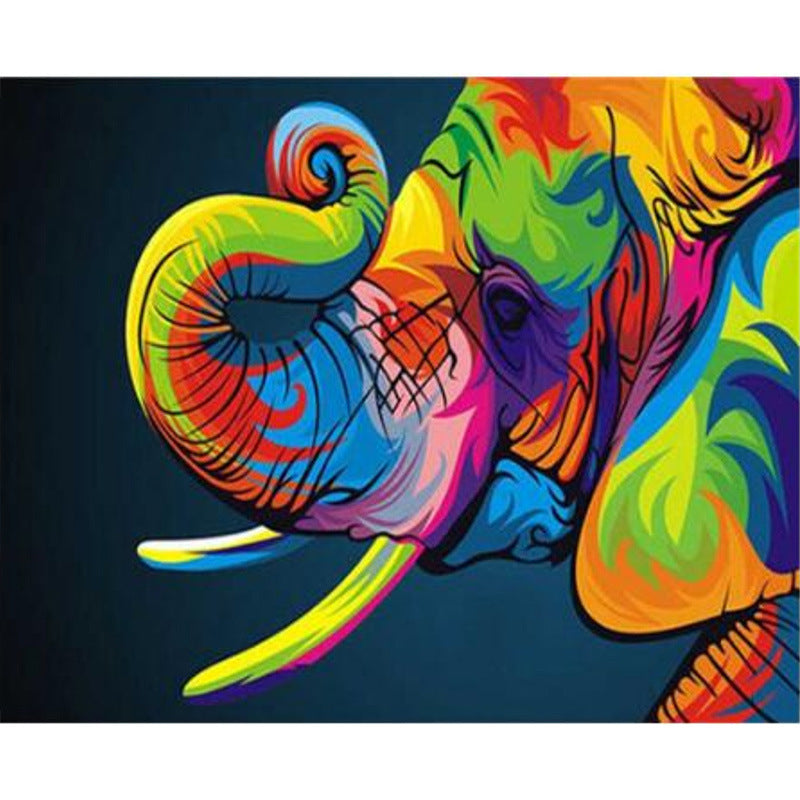 Frameless Colorful Animals Abstract Painting Diy Digital Paintng By Numbers Modern Wall Art Picture For Home Wall Artwork