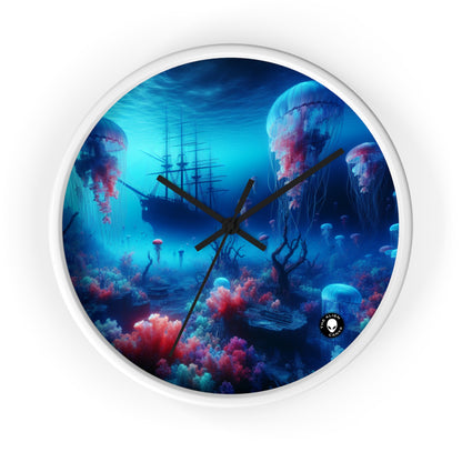 "Jellyfish Haven: A Surreal Underwater World" - The Alien Wall Clock