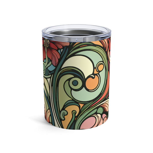 "Profondeurs enchanteresses : une ode Art nouveau au royaume sous-marin" - The Alien Tumbler 10oz Art Nouveau