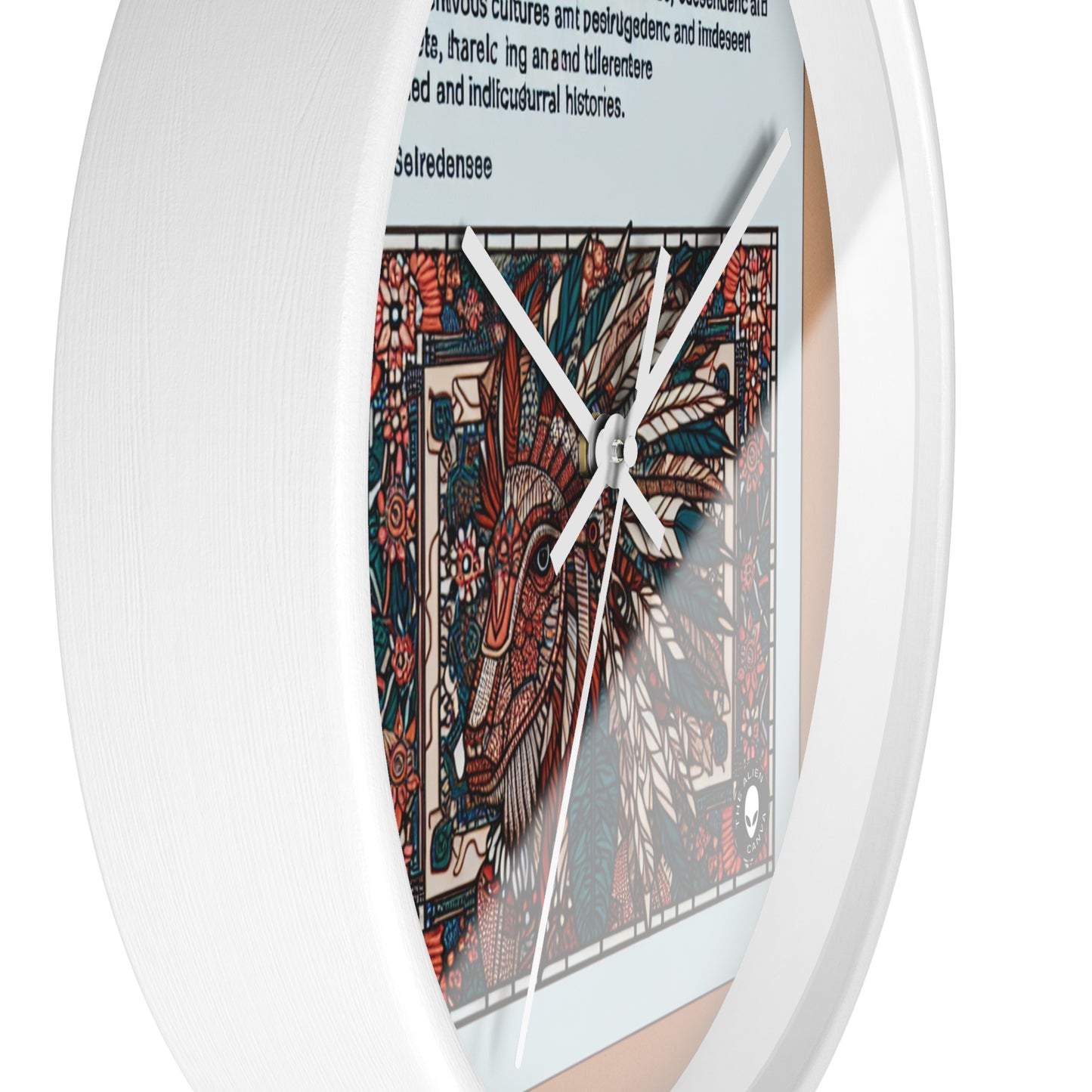 "Resilience Unveiled: A Postcolonial Celebration" - The Alien Wall Clock Postcolonial Art