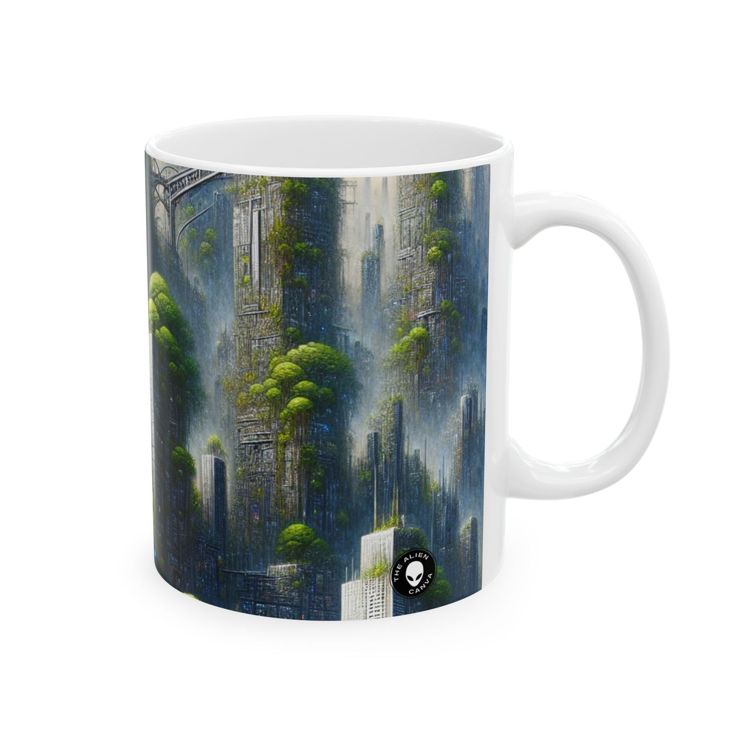 "Biodome Cityscape" - The Alien Ceramic Mug 11oz