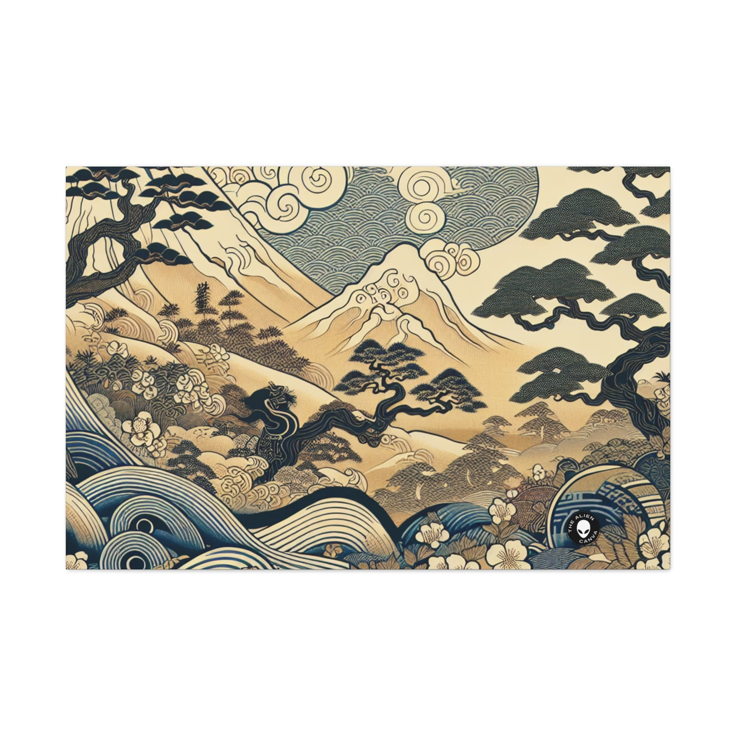 "The Festive Dreams of Edo" - The Alien Canva Ukiyo-e (Japanese Woodblock Printing)