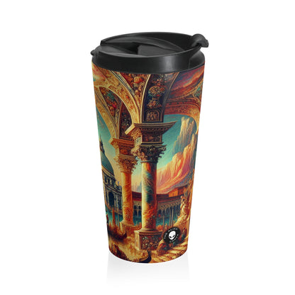 Venetian Dreams: A Fantastical Twist on the Famous Canals - The Alien Stainless Steel Travel Mug Venetian School