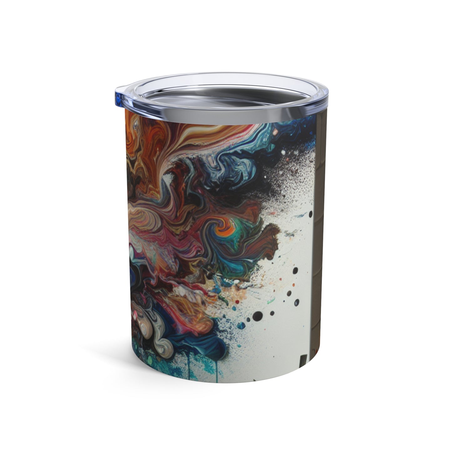 « Un paradis pour la peinture : Art de coulée acrylique » - The Alien Tumbler 10oz Style de coulée acrylique