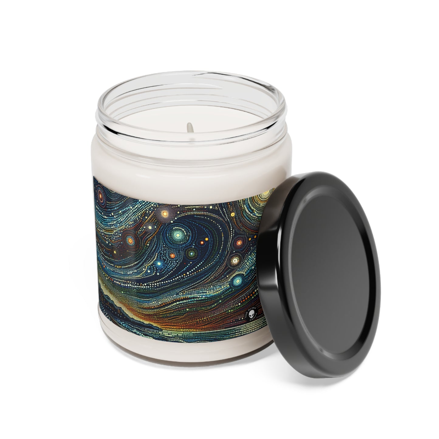 "Starry Dots: A Celestial Mosaic" - The Alien Scented Soy Candle 9oz Pointillism