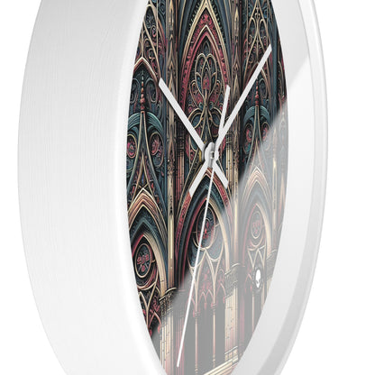 "Consuelo en las sombras: una obra maestra gótica de oscuridad eterna y belleza melancólica" - The Alien Wall Clock Gothic Art