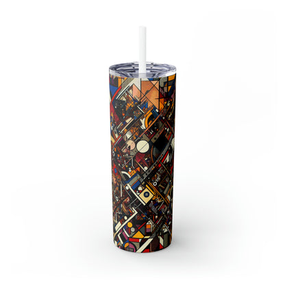 "Toasters, Shoes, and Teapots: A Dadaist Wonderland" - The Alien Maars® Skinny Tumbler with Straw 20oz Dadaism