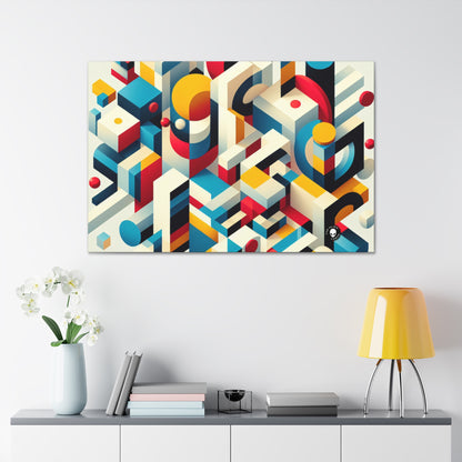 "Harmonious Balance: Geometric Abstract Art" - The Alien Canva Geometric Abstraction