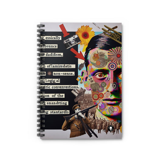 "Absurdity Unleashed: Creating a Dadaist Collage of Chaos" - The Alien Spiral Notebook (Ruled Line) Dadaism