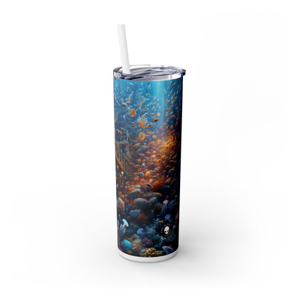 "Enigmatic Underwater World" - The Alien Maars® Skinny Tumbler with Straw 20oz