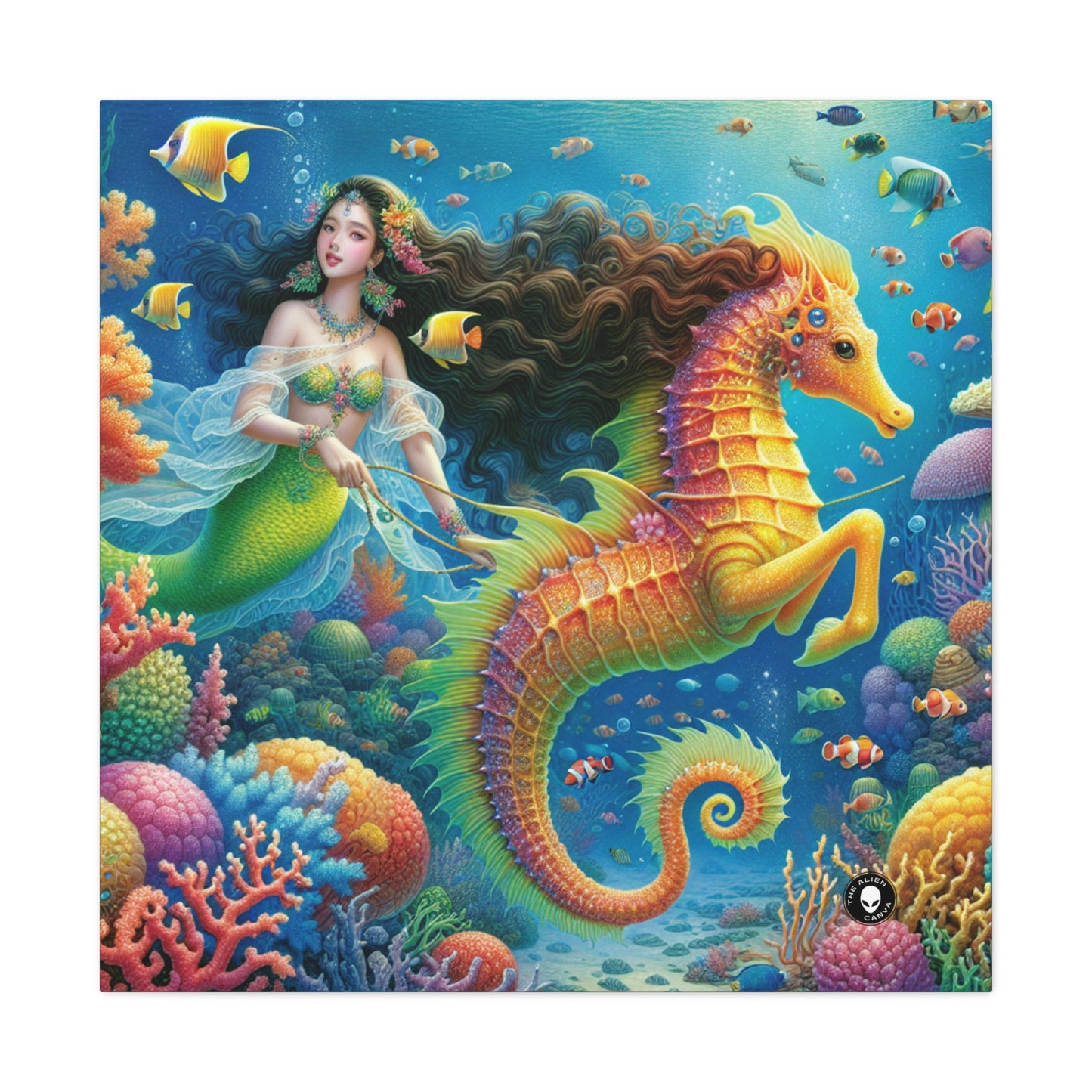 "Mermaid's Magical Coral Ride" - The Alien Canva