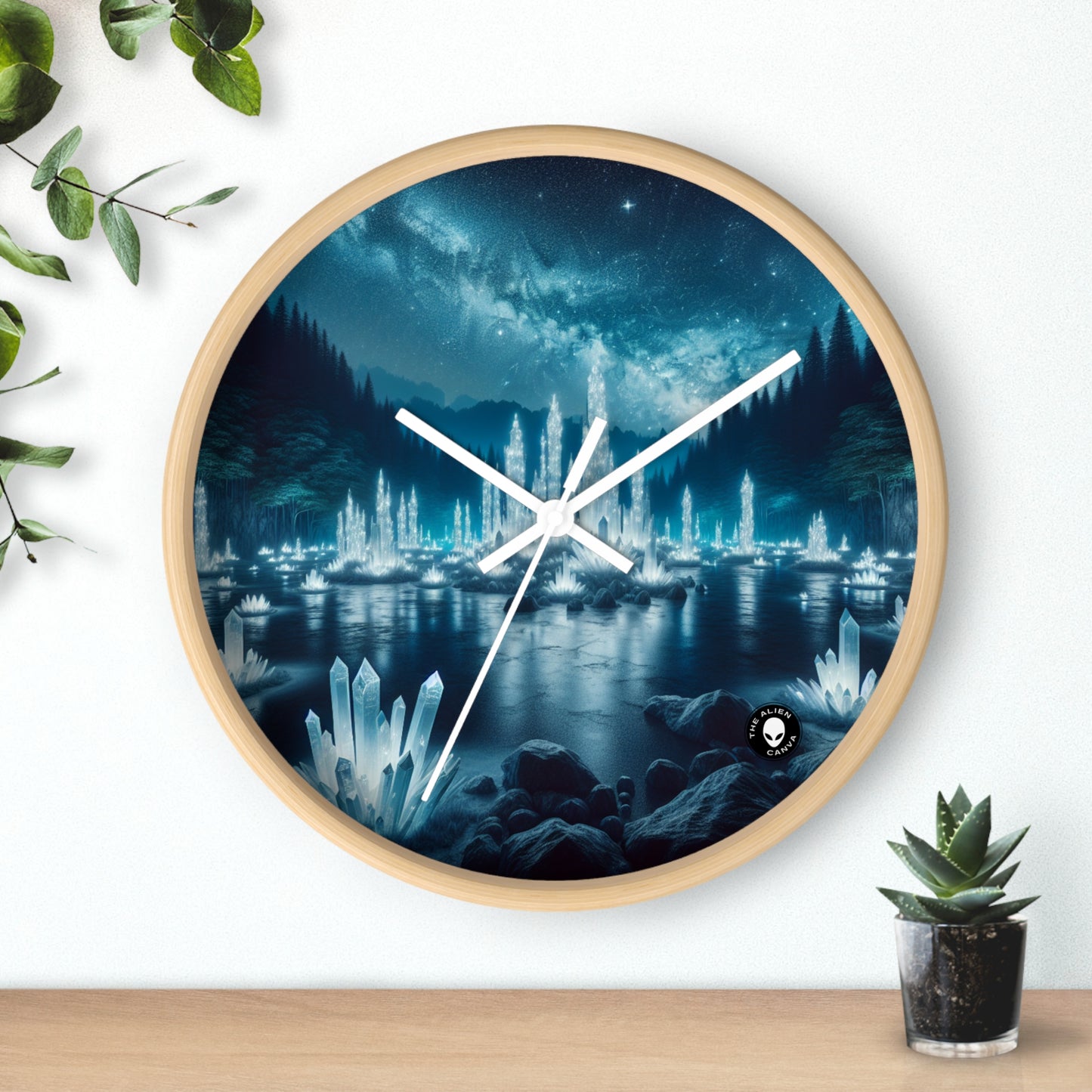 « Crystal Grove : reflets étoilés » – L'horloge murale extraterrestre