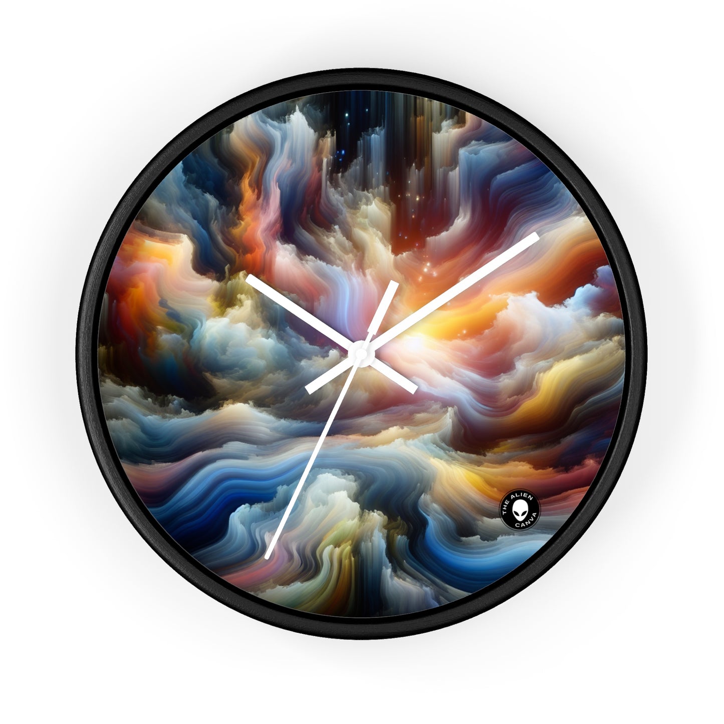 "Ephemeral Escapes: A Timeless Journey Through Changing Landscapes" - The Alien Wall Clock Video Art