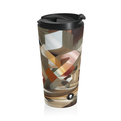 "Reflecting Identity: A Distorted Perspective" - The Alien Stainless Steel Travel Mug Installation Art