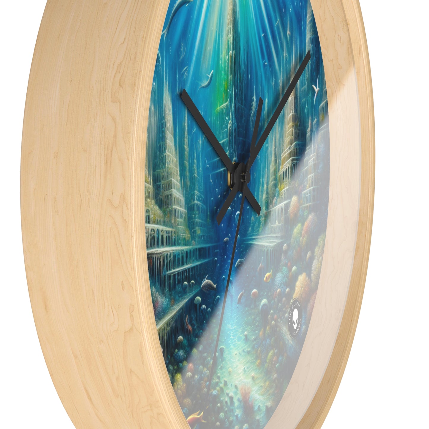 "Enchanted Underwater City" - The Alien Wall Clock