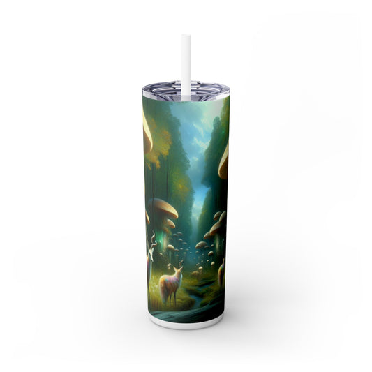 "Mystical Mushroom Grove" - The Alien Maars® Skinny Tumbler with Straw 20oz