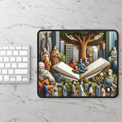 "Unity in Diversity: A Social Sculpture Celebrating Interconnectedness" - The Alien Gaming Mouse Pad Social Sculpture