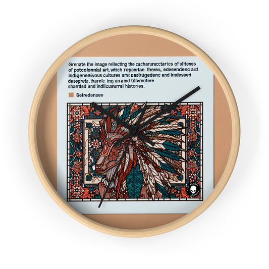 "Resilience Unveiled: A Postcolonial Celebration" - The Alien Wall Clock Postcolonial Art
