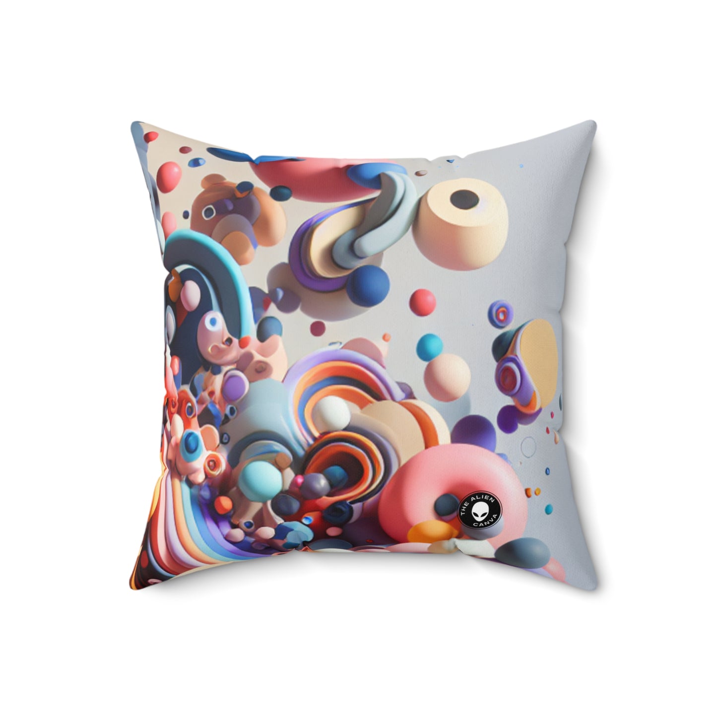 "Light Dance: An Interactive Art Installation"- The Alien Spun Polyester Square Pillow Interactive Art