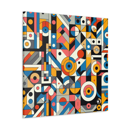 "Cityscape Ignited" - The Alien Canva Geometric Abstraction