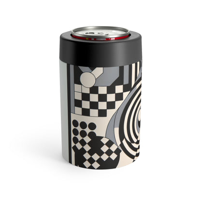 "Mesmerize : Géométrie audacieuse de l'Op Art en noir et blanc" - The Alien Can Holder Op Art