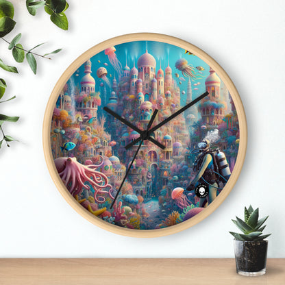 "Treasure of the Deep: A Fantastical Underwater City" - The Alien Wall Clock