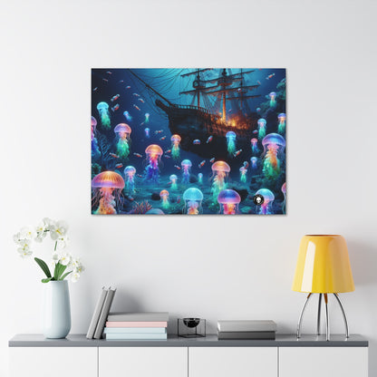 "Glowing Jellyfish Paradise: A Dreamy Underwater Adventure" - The Alien Canva