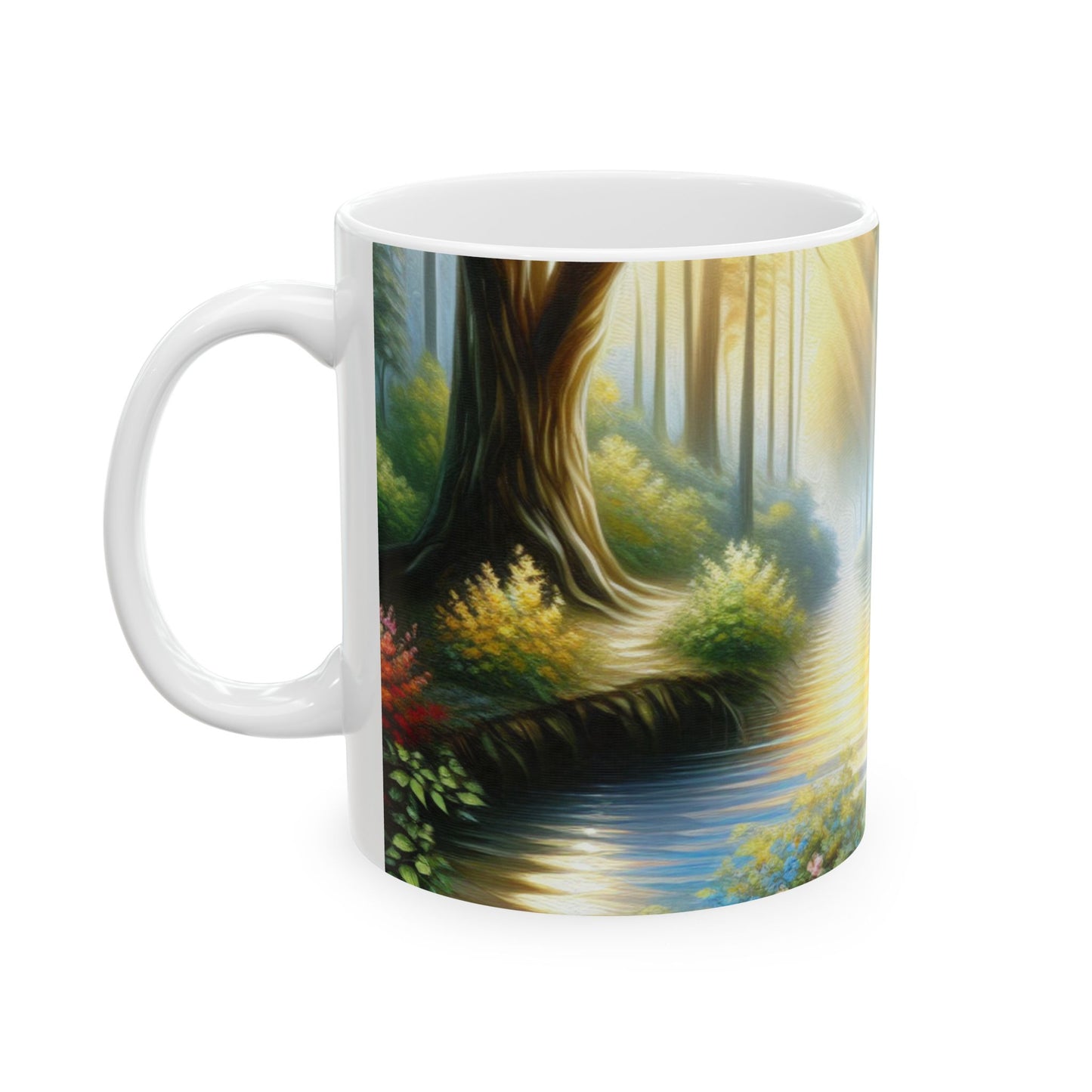 "Sinfonía de la naturaleza": taza de cerámica alienígena de 11 oz