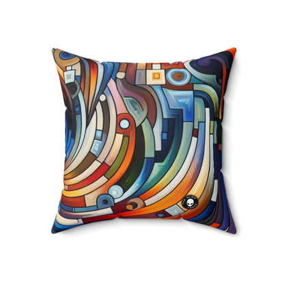 "Harmony in Motion: A Kinetic Exploration"- The Alien Spun Polyester Square Pillow Kinetic Art