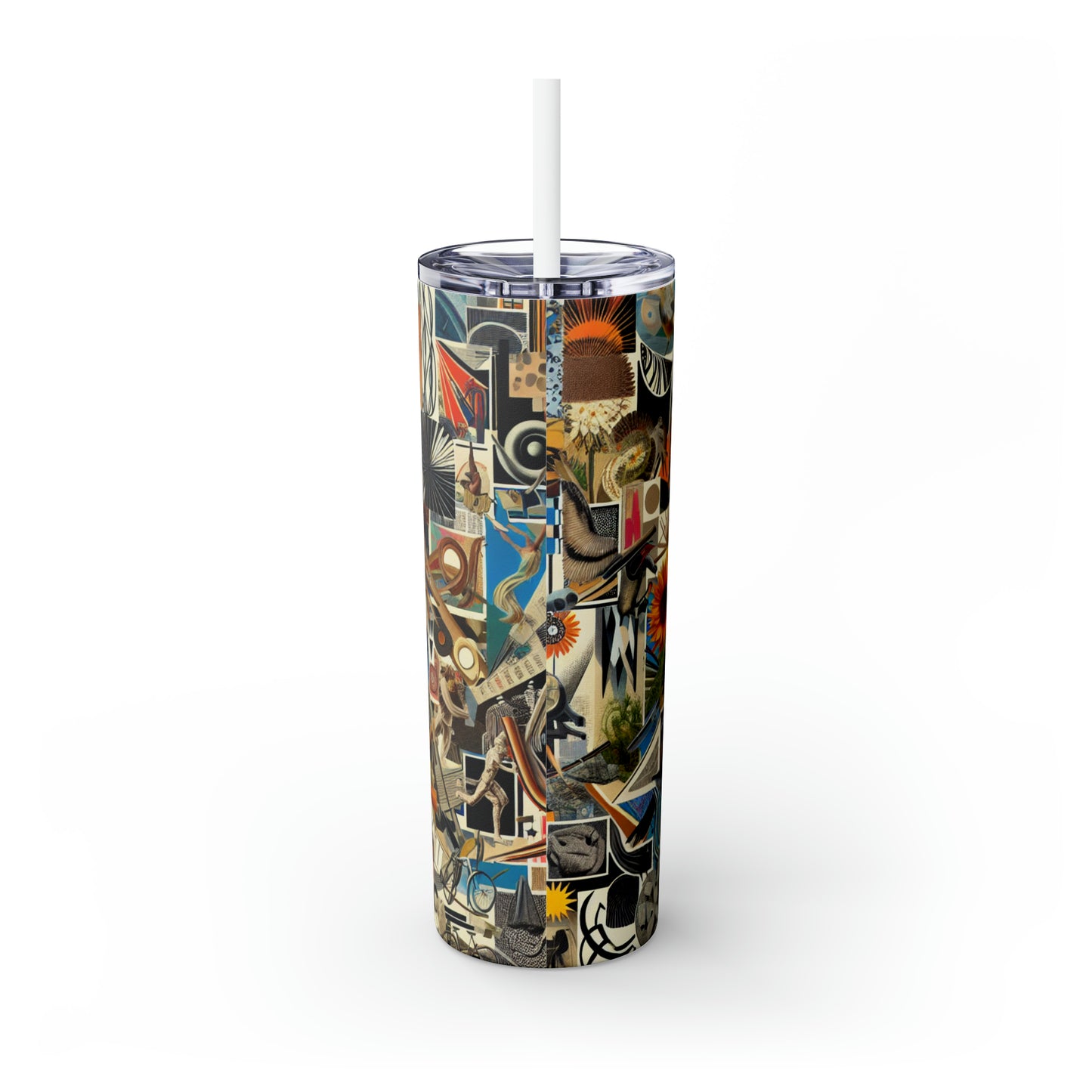 "Mysterious Poetry of the Natural World" - The Alien Maars® Skinny Tumbler with Straw 20oz Dadaism Style