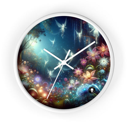 "Enchanted Moonlit Flower Forest" - The Alien Wall Clock